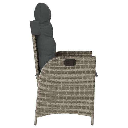 Havelænestole 2 stk. med hynder polyrattan grå