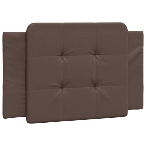 Sengeramme med LED-lys 90x200 cm kunstlæder brun