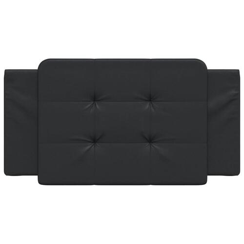 Gavlpude 100 cm kunstlæder sort