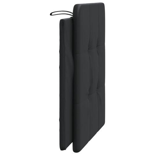 Gavlpude 100 cm kunstlæder sort