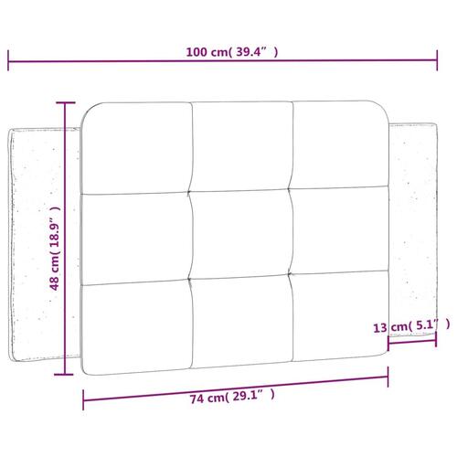 Gavlpude 100 cm kunstlæder sort