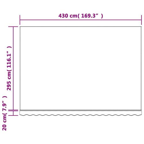 Markisedug 4,5x3 m stribet flerfarvet