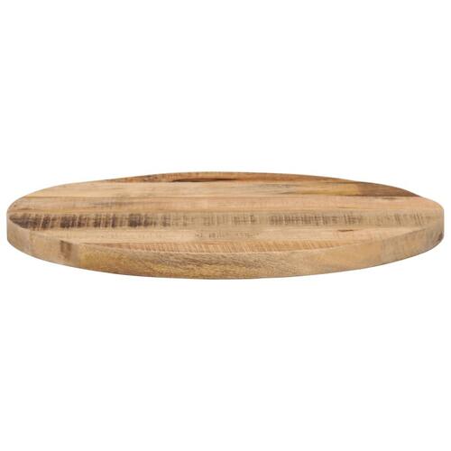 Bordplade Ø50x2,5 cm rund massivt ru mangotræ