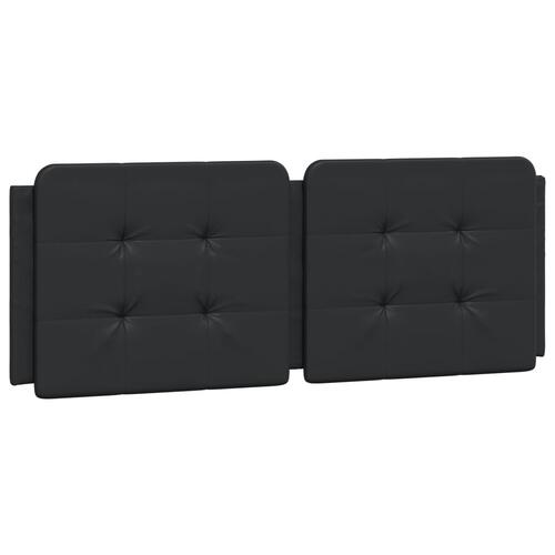 Sengeramme med LED-lys 140x190 cm kunstlæder sort