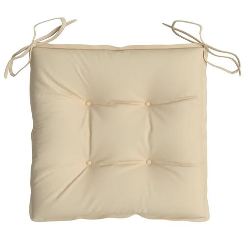Stolehynder 6 stk. 40x40x7 cm oxfordstof beige