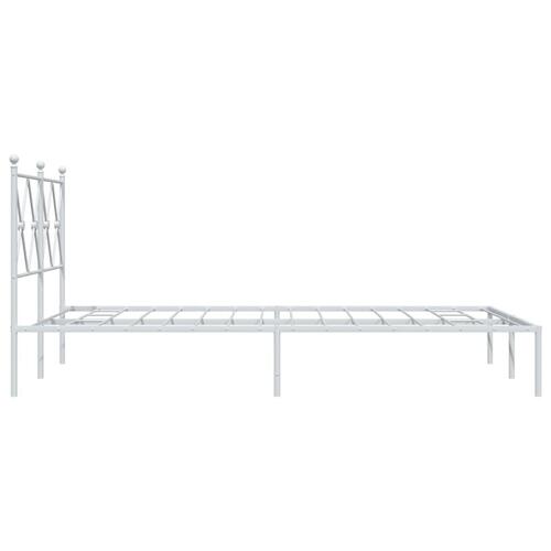 Sengeramme med sengegavl 120x190 cm metal hvid
