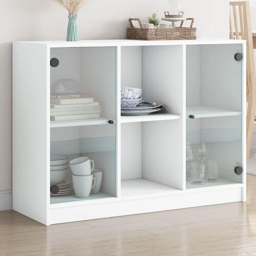 Skænk 102x37x75,5 cm konstrueret træ hvid