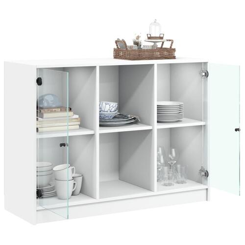 Skænk 102x37x75,5 cm konstrueret træ hvid