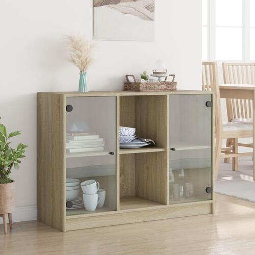 Skænk 102x37x75,5 cm konstrueret træ sonoma-eg