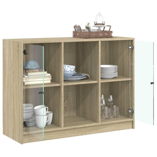Skænk 102x37x75,5 cm konstrueret træ sonoma-eg
