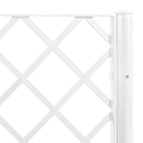 Plantekasse med espalier 40x40x142 cm PP hvid