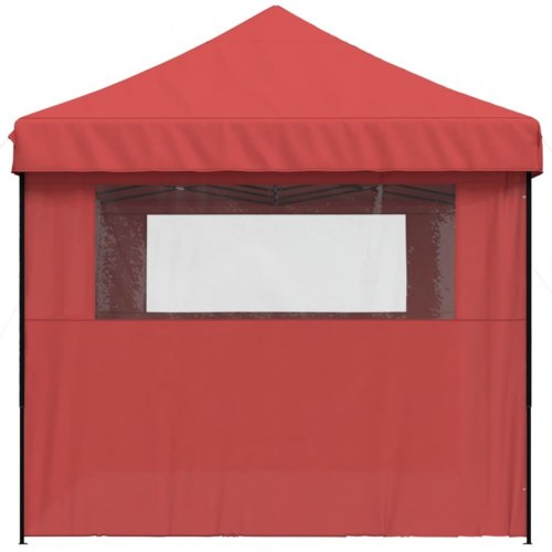 Foldbart pop up-festtelt med 3 sidevægge - bordeaux, 580 × 292 cm