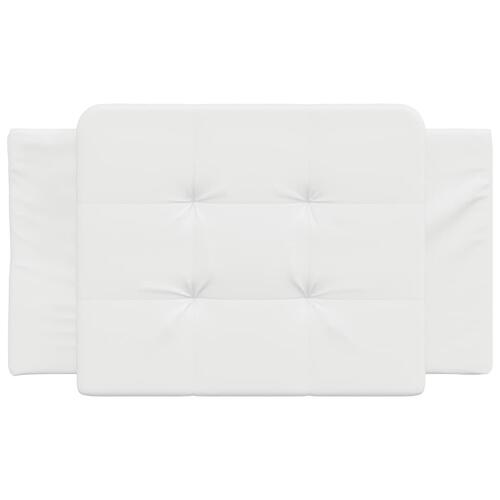 Gavlpude 90 cm kunstlæder hvid