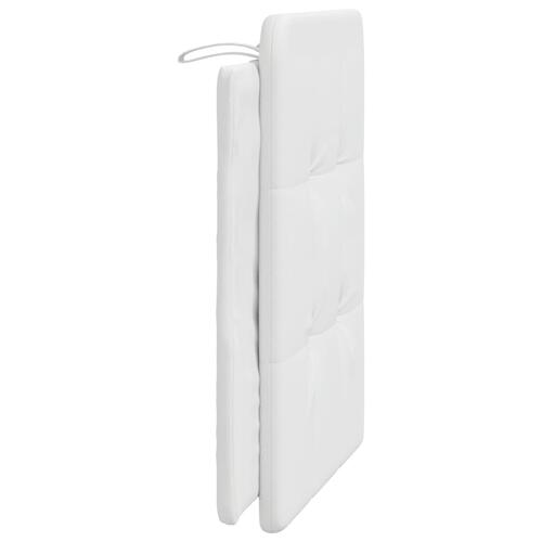 Gavlpude 90 cm kunstlæder hvid
