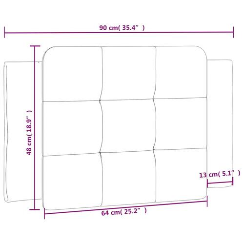 Gavlpude 90 cm kunstlæder hvid