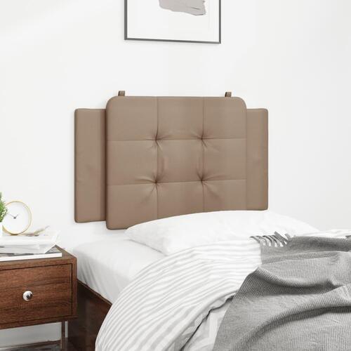 Gavlpude 90 cm kunstlæder cappuccinofarvet
