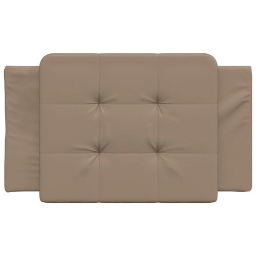 Gavlpude 90 cm kunstlæder cappuccinofarvet