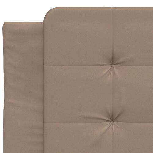 Gavlpude 90 cm kunstlæder cappuccinofarvet