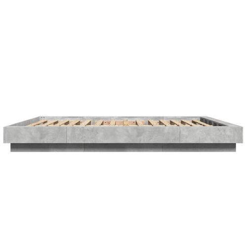 Sengestel 150x200 cm konstrueret træ betongrå