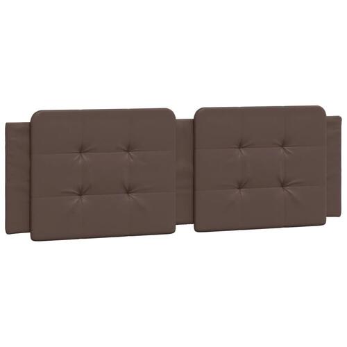 Gavlpude 160 cm kunstlæder brun