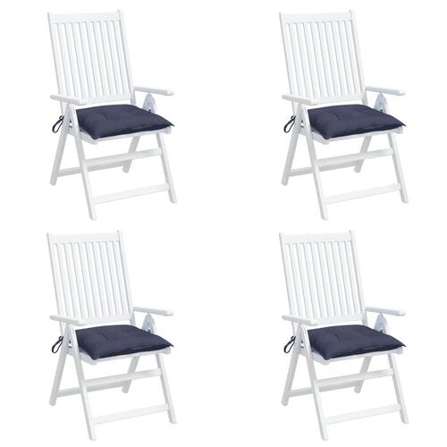 Stolehynder 4 stk. 40x40x7 cm oxfordstof marineblå