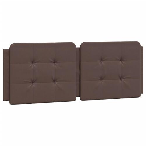 Gavlpude 140 cm kunstlæder brun