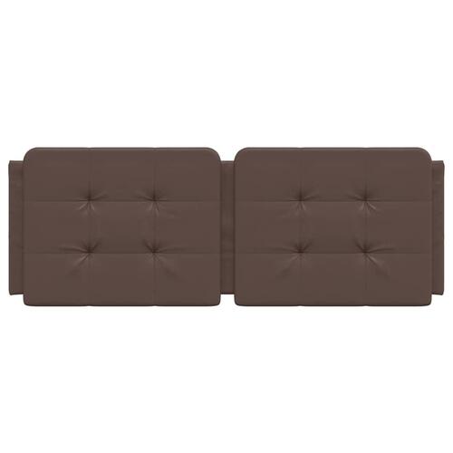 Gavlpude 140 cm kunstlæder brun