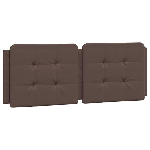 Sengeramme med LED-lys 120x200 cm kunstlæder brun