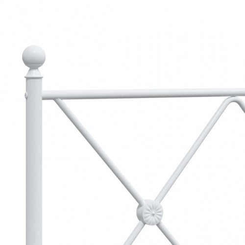 Sengeramme med sengegavl 80x200 cm metal hvid