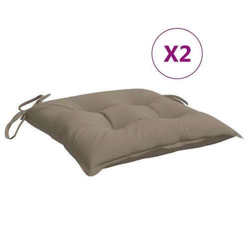 Stolehynder 2 stk. 40x40x7 cm oxfordstof gråbrun