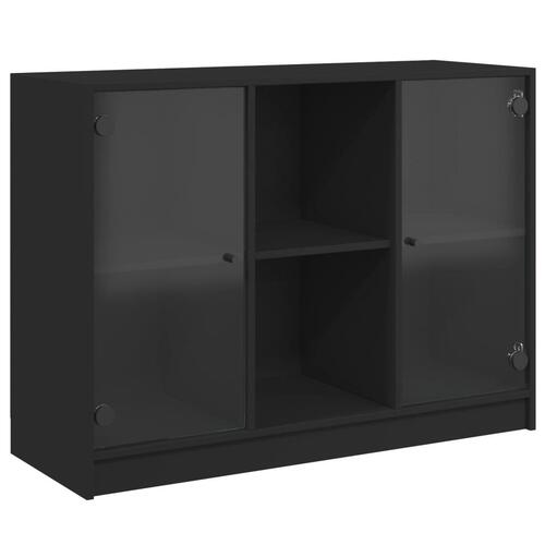 Skænk 102x37x75,5 cm konstrueret træ sort