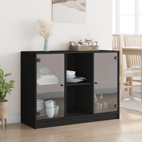 Skænk 102x37x75,5 cm konstrueret træ sort