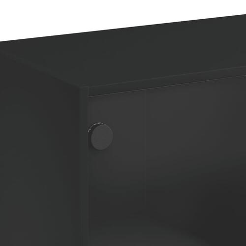 Skænk 102x37x75,5 cm konstrueret træ sort