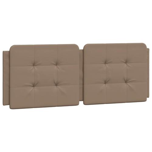 Gavlpude 120 cm kunstlæder cappuccinofarvet