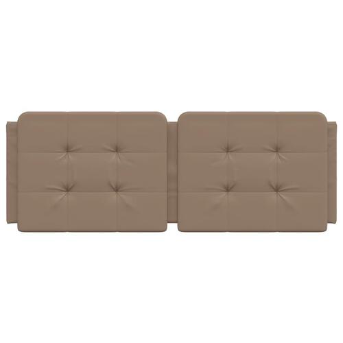 Gavlpude 120 cm kunstlæder cappuccinofarvet