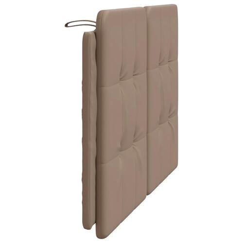 Gavlpude 120 cm kunstlæder cappuccinofarvet