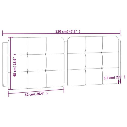 Gavlpude 120 cm kunstlæder cappuccinofarvet