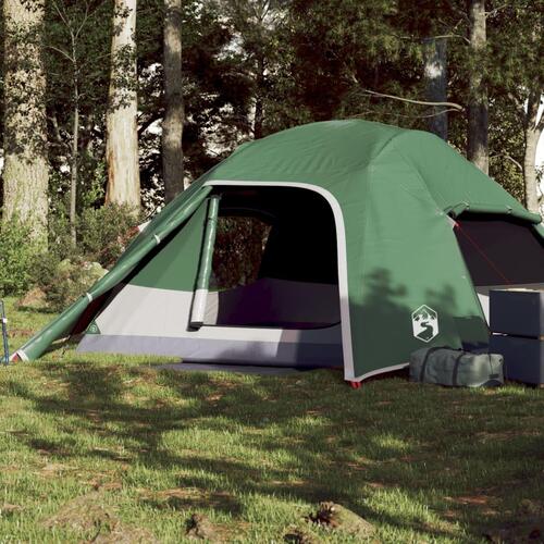 4-personers campingtelt vandafvisende kuppel grøn