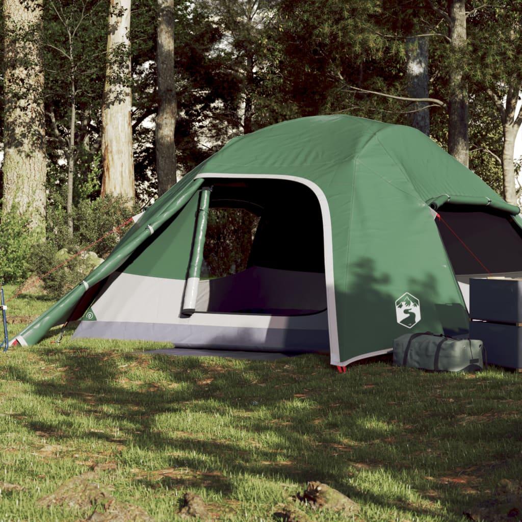 4-personers campingtelt vandafvisende kuppel grøn
