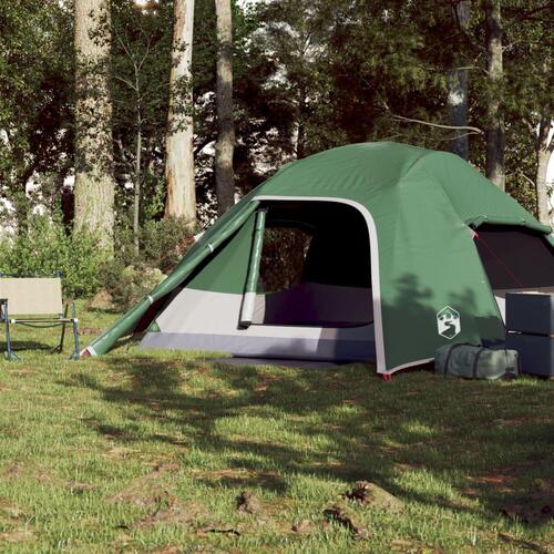 4-personers campingtelt vandafvisende kuppel grøn