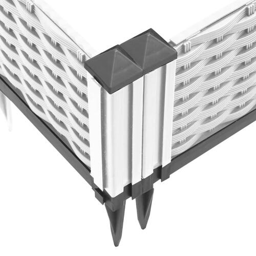 Plantekasse med spyd 42,5x42,5x28,5 cm PP hvid