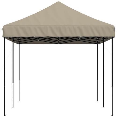 Foldbart pop up-festtelt 580x292x315 cm gråbrun