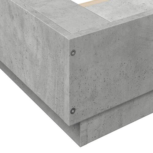 Sengeramme 100x200 cm konstrueret træ betongrå
