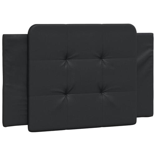 Sengeramme med LED-lys 90x200 cm kunstlæder sort