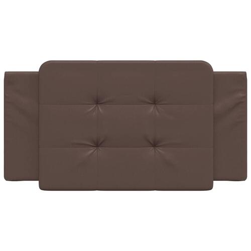 Gavlpude 100 cm kunstlæder brun