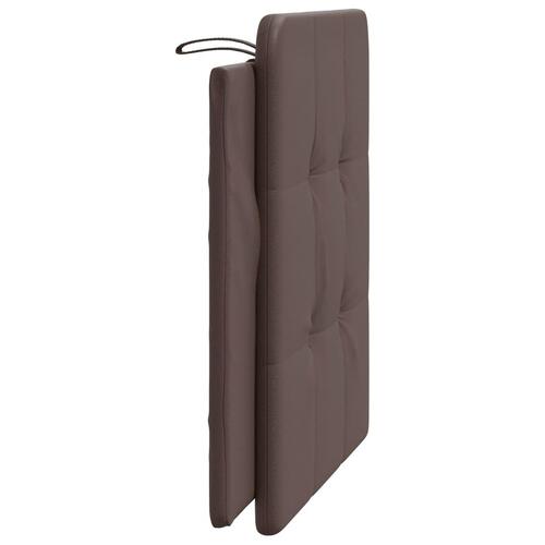 Gavlpude 100 cm kunstlæder brun
