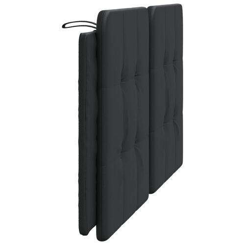 Gavlpude 160 cm kunstlæder sort