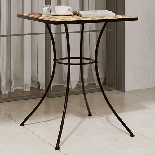 Bistrobord med mosaikdesign 60xx60x74 cm keramisk terrakotta