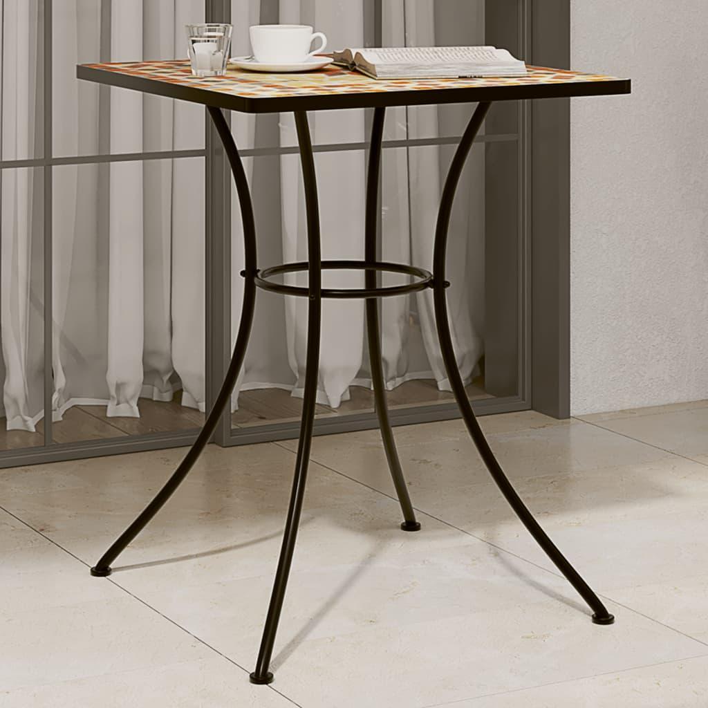 Bistrobord med mosaikdesign 60xx60x74 cm keramisk terrakotta