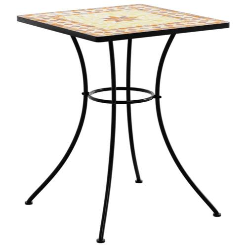 Bistrobord med mosaikdesign 60xx60x74 cm keramisk terrakotta